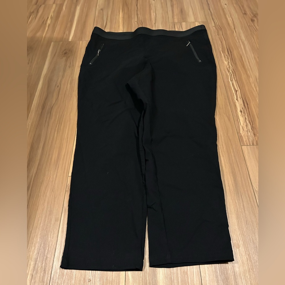 Rafaella Black Dress Pants Elastic Waist Band Size 22W